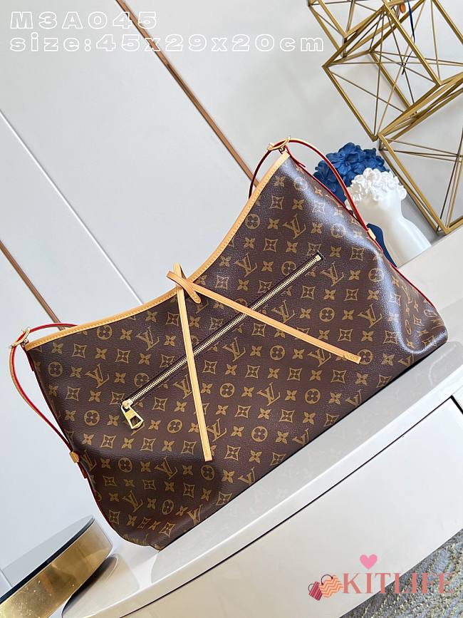 Kitlife Louis Vuitton CarryAll Travel Bag Monogram Coated Canvas M3A045 45x29x20cm - 1
