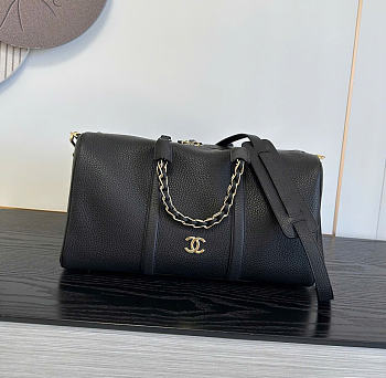 Kitlife Chanel Large Bowling Bag Brown Calfskin 29x17x10cm