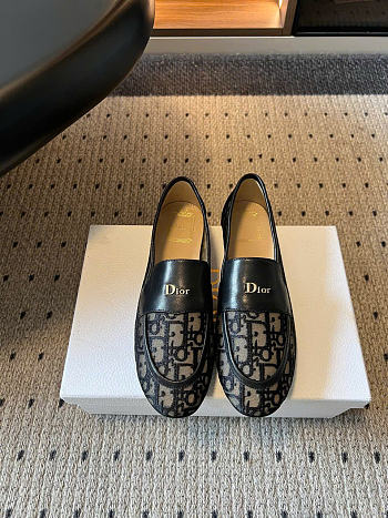 Kitlife Dior Cadence Loafer Black Dior Oblique Embroidered Mesh