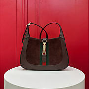 Kitlife Gucci Jackie 1961 Dark Brown Suede Shoulder Bag 820415  27.5x4x19cm - 4