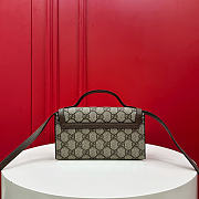 Kitlife Gucci Ophidia Mini Top Handle Bag Beige & Ebony GG Supreme Canvas 772314 18x5x10cm - 5