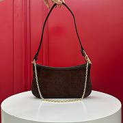 Kitlife Gucci Gossip Small Shoulder Bag Dark Brown Suede A0070U 21x11.5x3cm - 1