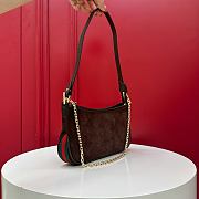 Kitlife Gucci Gossip Small Shoulder Bag Dark Brown Suede A0070U 21x11.5x3cm - 4