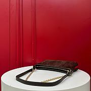 Kitlife Gucci Gossip Small Shoulder Bag Dark Brown Suede A0070U 21x11.5x3cm - 2