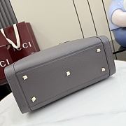 Kitlife Gucci Bamboo Tote Medium Bag Gray Leather A005YB  30.5×25×13cm - 2