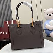 Kitlife Gucci Bamboo Tote Medium Bag Dark Brown Leather A005YB 30.5×25×13cm  - 1