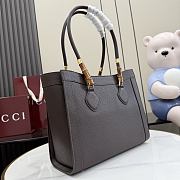 Kitlife Gucci Bamboo Tote Medium Bag Dark Brown Leather A005YB 30.5×25×13cm  - 3
