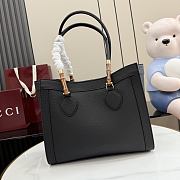Kitlife Gucci Bamboo Tote Medium Bag Black Leather A005YB 30.5×25×13cm - 1