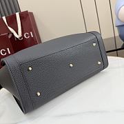 Kitlife Gucci Bamboo Tote Medium Bag Black Leather A005YB 30.5×25×13cm - 5