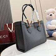 Kitlife Gucci Bamboo Tote Medium Bag Black Leather A005YB 30.5×25×13cm - 3