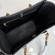 Kitlife Gucci Bamboo Tote Medium Bag Black Leather A005YB 30.5×25×13cm - 2