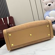 Kitlife Gucci Bamboo Tote Large Bag Dark Beige Soft Suede A0022V 44x36x16cm - 4