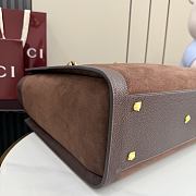 Kitlife Gucci Bamboo Tote Large Bag Dark Brown Soft Suede A0022V 44x36x16cm  - 6