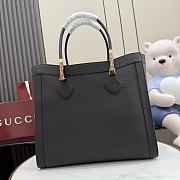 Kitlife Gucci Bamboo Tote Large Bag Black Leather A0022V 44x36x16cm   - 1