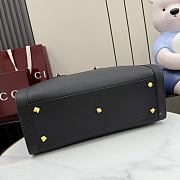 Kitlife Gucci Bamboo Tote Large Bag Black Leather A0022V 44x36x16cm   - 5