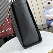 Kitlife Gucci Bamboo Tote Large Bag Black Leather A0022V 44x36x16cm   - 2