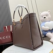 Kitlife Gucci Bamboo Tote Large Bag Dark Brown Leather A0022V 44x36x16cm  - 6