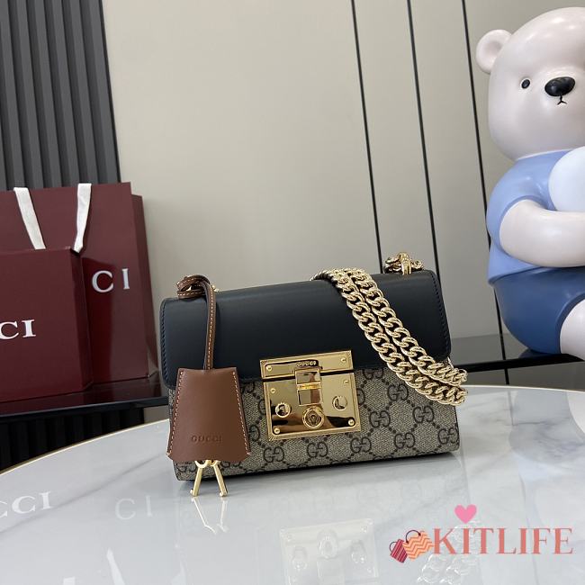 Kitlife Gucci Padlock Small GG Shoulder GG Supreme 409487 20x12x8cm - 1