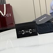 Kitlife Gucci Card Sase With Horsebit Black A006YR 10x7cm  - 1