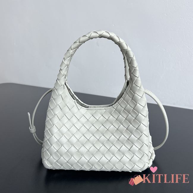 Kitlife Bottega Veneta Baby Campana Bag White A005PE 20x12.5x9cm - 1