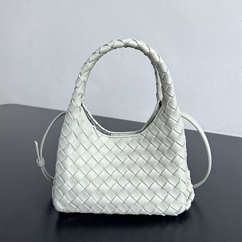 Kitlife Bottega Veneta Baby Campana Bag White A005PE 20x12.5x9cm