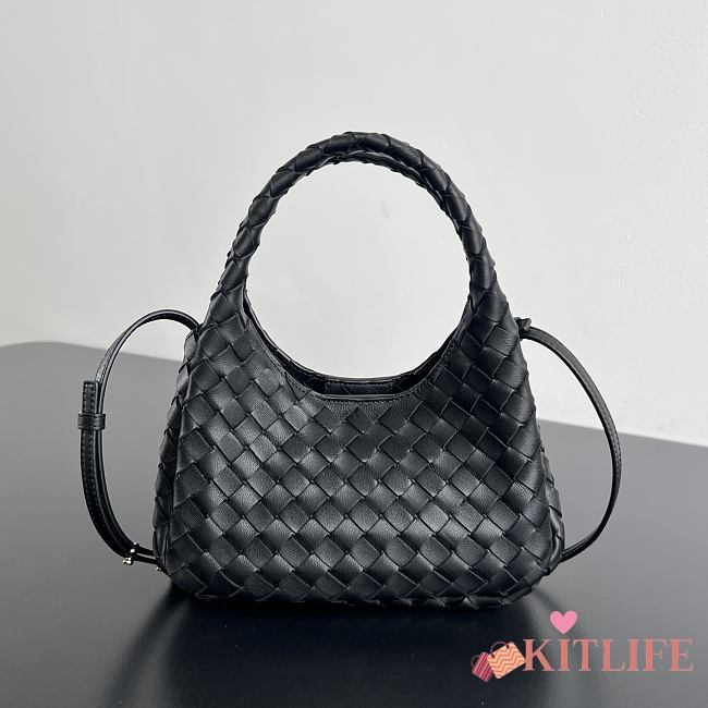 Kitlife Bottega Veneta Baby Campana Bag Black A005PE 20x12.5x9cm - 1