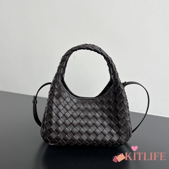 Kitlife Bottega Veneta Baby Campana Bag Dark Brown A005PE 20x12.5x9cm  - 1