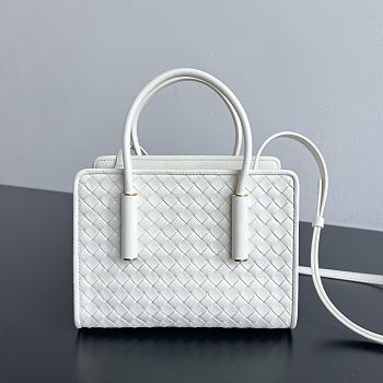 Kitlife Bottega Veneta Baby Barbara Tote Bag White A0062Z 21.5x15x12cm