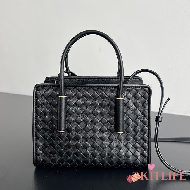 Kitlife Bottega Veneta Baby Barbara Tote Bag Black A0062Z 21.5x15x12cm  - 1