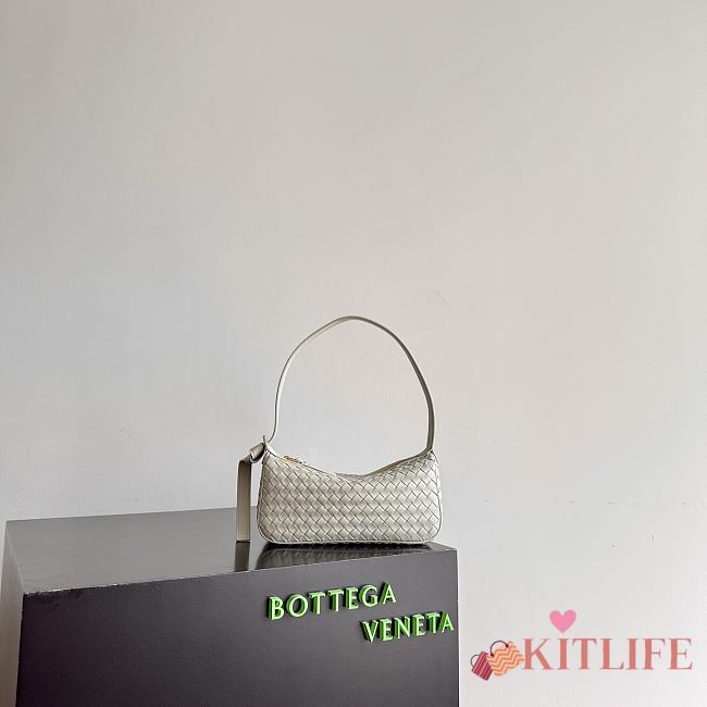 Kitlife Bottega Veneta Nodo Shoulder Bag Off-white 23x10x10cm - 1