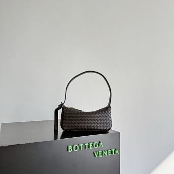 Kitlife Bottega Veneta Nodo Shoulder Bag Dark Brown 23x10x10cm 