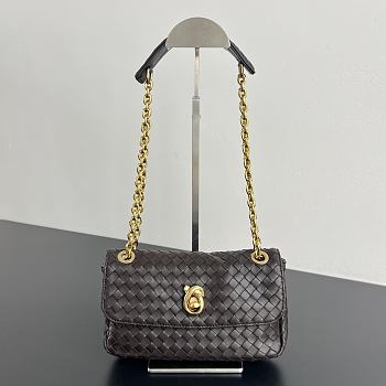 Kitlife Bottega Veneta Baby Madison Bag Dark Brown 22.5x13x4.5cm 