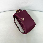 Kitlife Prada Chérie Re-Nylon Mini Bag Burgundy 1BC302 20x12x11cm - 5