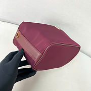 Kitlife Prada Chérie Re-Nylon Mini Bag Burgundy 1BC302 20x12x11cm - 2