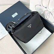 Kitlife Prada Chérie Re-Nylon Mini Bag Black 1BC302 20x12x11cm  - 1