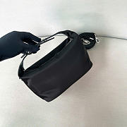 Kitlife Prada Chérie Re-Nylon Mini Bag Black 1BC302 20x12x11cm  - 3