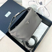 Kitlife Prada Chérie Re-Nylon Mini Bag Gray 1BC302 20x12x11cm  - 1