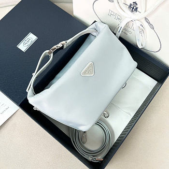 Kitlife Prada Chérie Re-Nylon Mini Bag Light Blue 1BC302 20x12x11cm