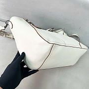 Kitlife Prada Large Leather Tote Bag White 1BG602 38x32x14cm - 6