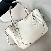 Kitlife Prada Large Leather Tote Bag White 1BG602 38x32x14cm - 4