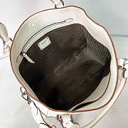 Kitlife Prada Large Leather Tote Bag White 1BG602 38x32x14cm - 2