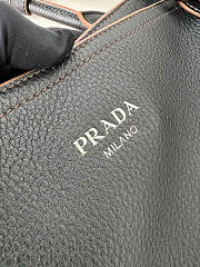 Kitlife Prada Large Leather Tote Bag Black 1BG602 38x32x14cm - 2