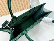 Kitlife Dior Medium Book Tote with Strap Green and Gold-Tone Book Cover Embroidery 36x27.5x16.5cm - 6