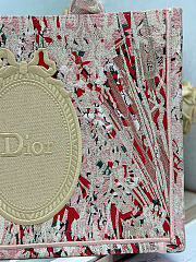Kitlife Dior Medium Book Tote with Strap Multicolor Thread and Gold-Tone Metallic Thread 36x27.5x16.5cm - 2