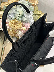 Kitlife Dior Medium Dior Book Tote with Strap Black Cannage Raffia-Effect Embroidery 36 x 27.5 x 16.5 cm  - 2
