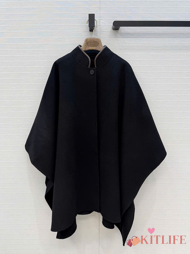 Kitlife Loro Piana Spagna Cape Black Length 80cm - 1