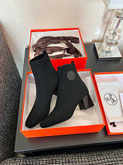 Kitlife Hermes Women Volver 60 Ankle Boot in 7cm Heel Height-Black - 1