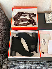 Kitlife Hermes Women Volver 60 Ankle Boot in 7cm Heel Height-Black - 6