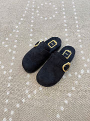 Kitlife Dior Médaillon Buckle Mule Black Suede - 1