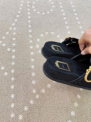 Kitlife Dior Médaillon Buckle Mule Black Suede - 2